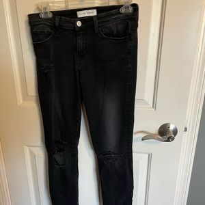 FLYING MONKEY Black Distressed Jeans